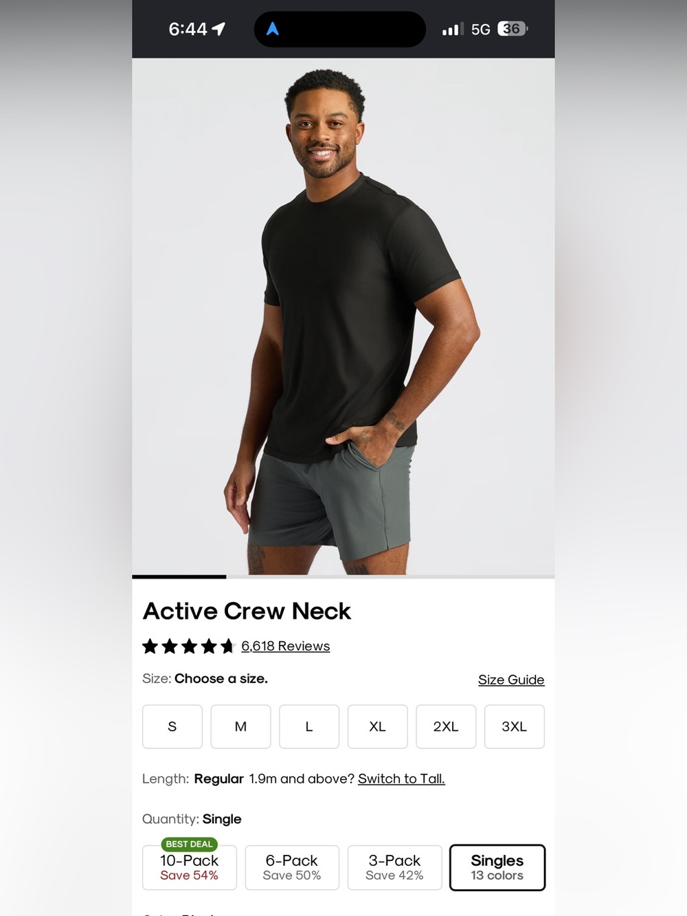 Men’s True Classics Active Crew Neck T Shirt